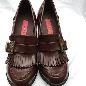 C Label Dark Burgundy Fringe Loafers
